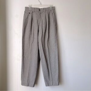 Vintage 90s Lee Casuals Black & White Houndstooth Trouser Pants M